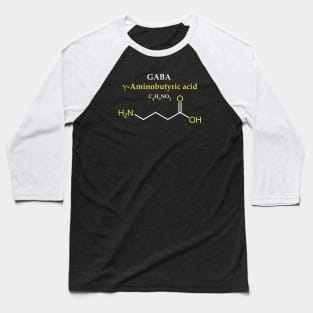 GABA gamma aminobutyric acid Molecule Original Concept Baseball T-Shirt